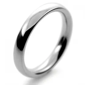Court Traditional Heavy - 3mm Palladium Wedding Ring 